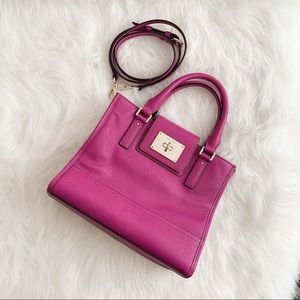 [cole haan] fuchsia leather crossbody